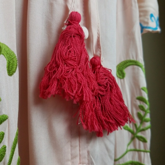 ONE LEFT Bohemian Embroidered Floral Duster Maxi - Picture 3 of 8